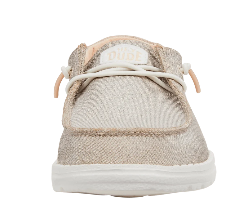Hey Dude Wendy Damen-Mokassin mit Metallic-Glitzer | Roségold