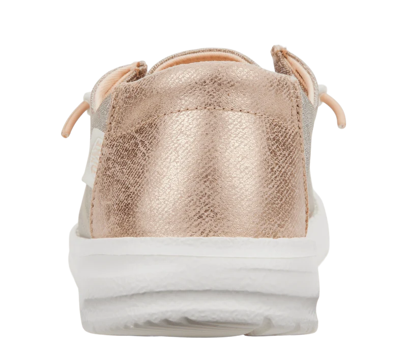 Hey Dude Wendy Damen-Mokassin mit Metallic-Glitzer | Roségold