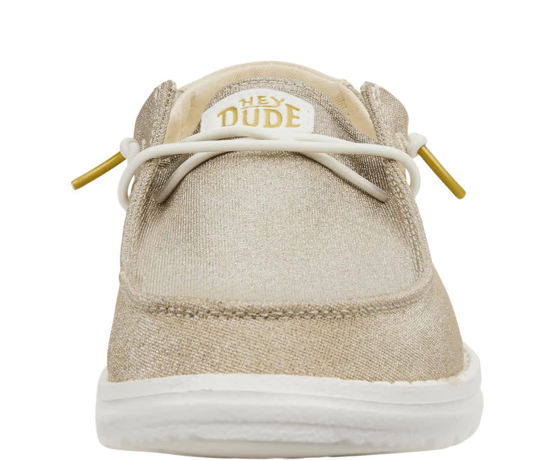 Hey Dude Wendy Damen-Mokassin mit Metallic-Glitzer | Gold