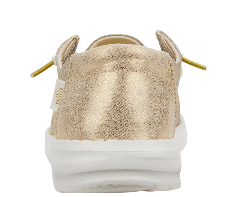 Hey Dude Wendy Damen-Mokassin mit Metallic-Glitzer | Gold