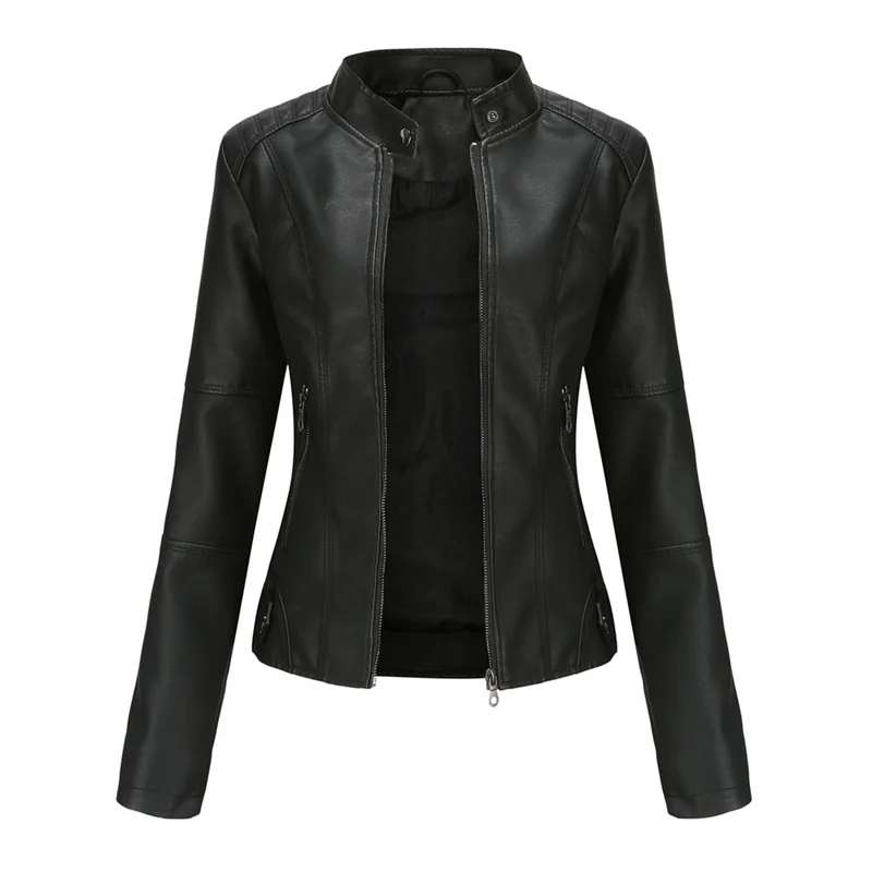 Nicole | Damen Bikerjacke mit Reißverschluss vorne