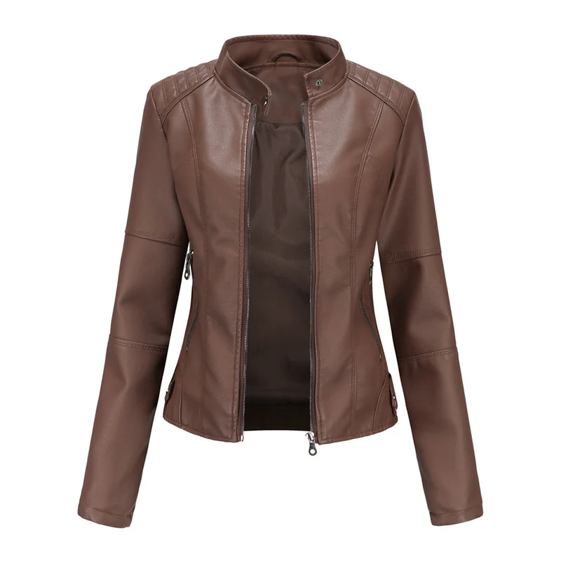 Nicole | Damen Bikerjacke mit Reißverschluss vorne