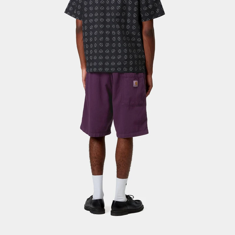 Carhartt WIP Herren Rainer Shawnee Herringbone Short | Huckleberry Garment Dyed