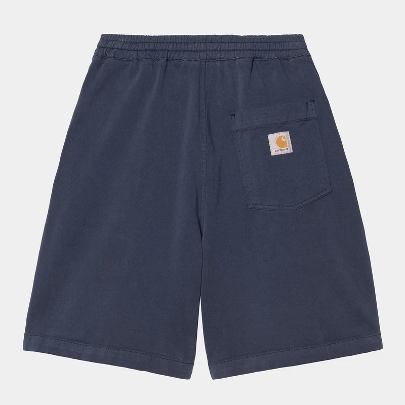 Carhartt WIP Herren Floyde Dewey Stretch Twill Shorts | Blaues Stückgefärbt