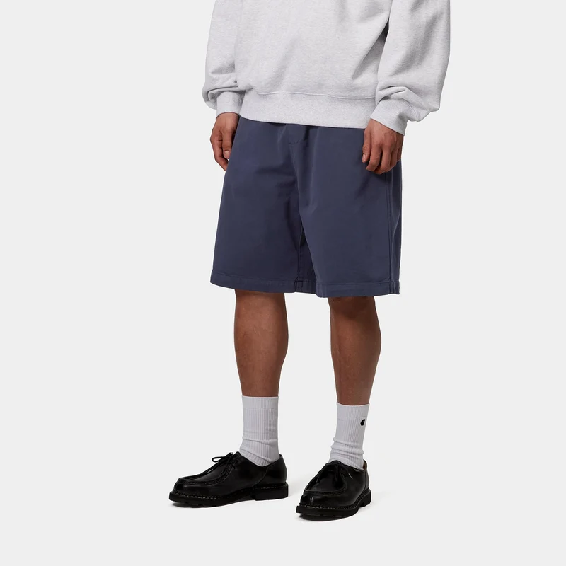 Carhartt WIP Herren Floyde Dewey Stretch Twill Shorts | Blaues Stückgefärbt