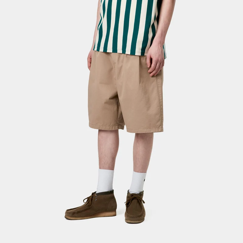 Carhartt WIP Herren Marv Lenexa Twill Short | Leder Stone Washed