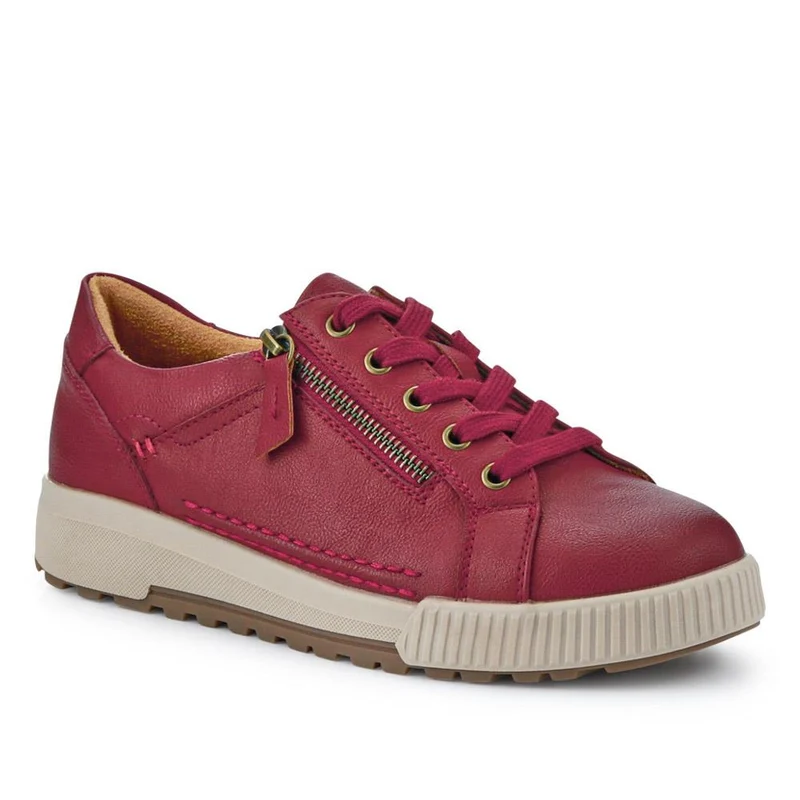 Wide Fit Zip & Lace Trainers - WBINS41019 / 326 929 - Red