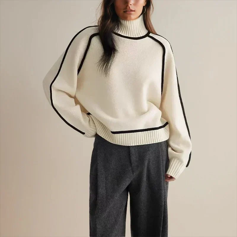 Charlotte | Moderner Und Bequemer Rollkragenpullover Für Damen