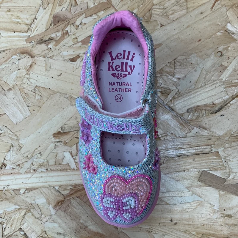 Lelli Kelly Cressida-Schuh für Kinder – Silberglitter