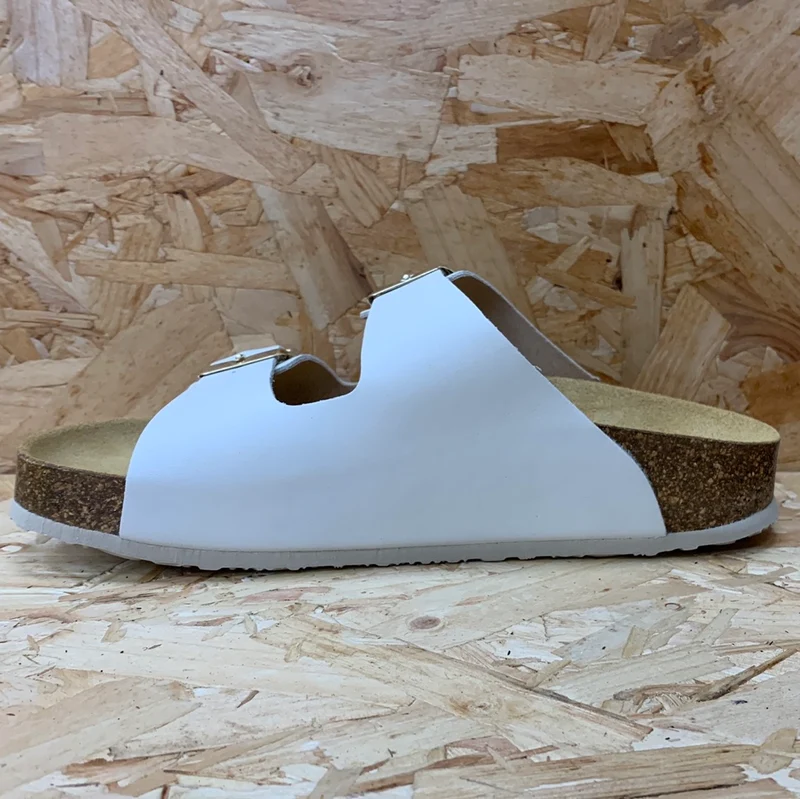 Plakton Damen-Sandale „Malaga Mid“ aus Napa-Leder – Eisweiß
