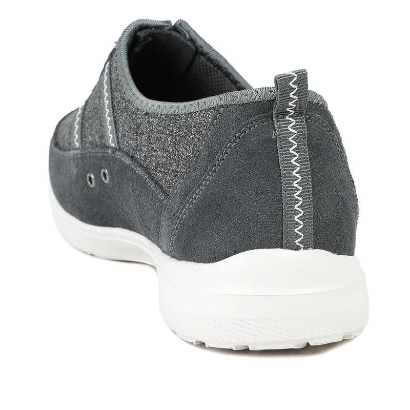 Extra-Wide Fit Memory Foam Trainers - ELANA / 324 089 - Charcoal