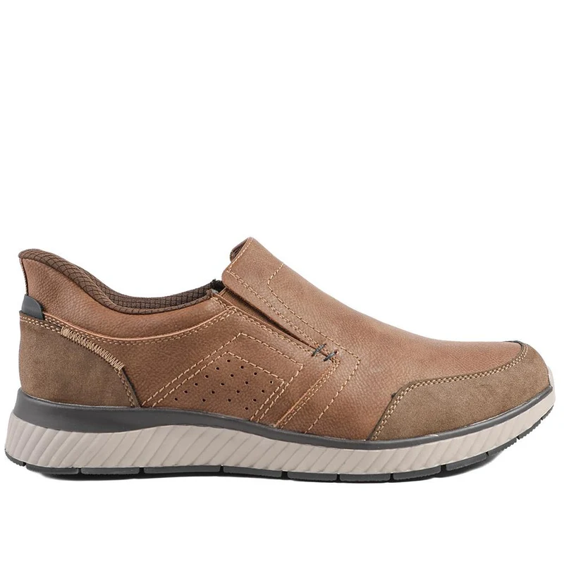 Easy Step In Wide Fit Laceless Shoes - GANG42000 / 327 877 - Cognac