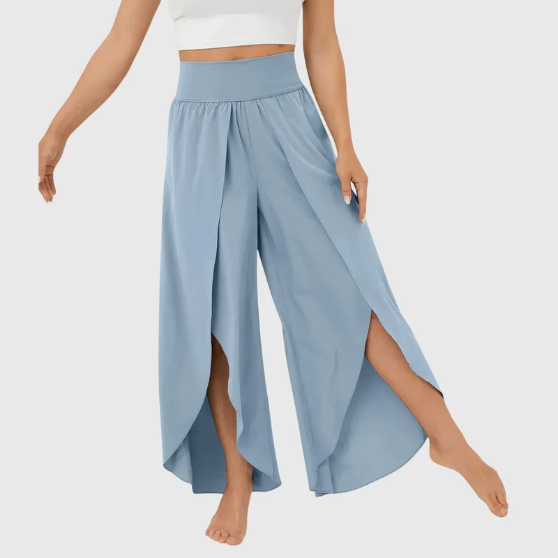 Magdalena | Damen Weit geschnittene Boho-Hose mit Schlitzdesign