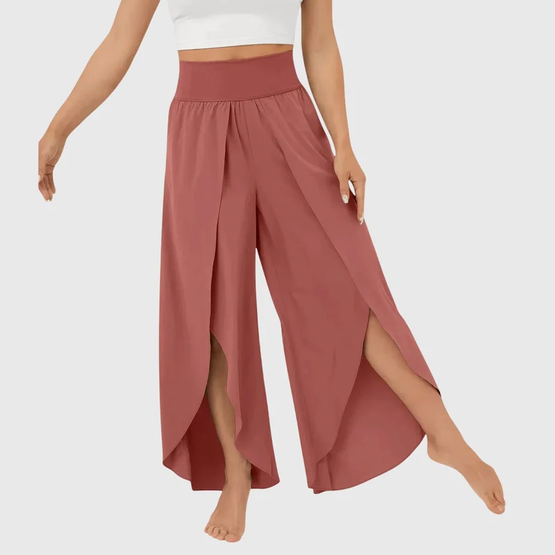 Magdalena | Damen Weit geschnittene Boho-Hose mit Schlitzdesign