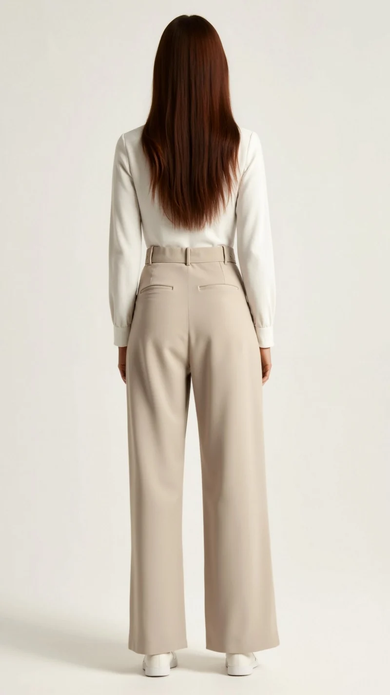 Gabriela | Damen Frühjahrs Hochtaillierte Weite Hose