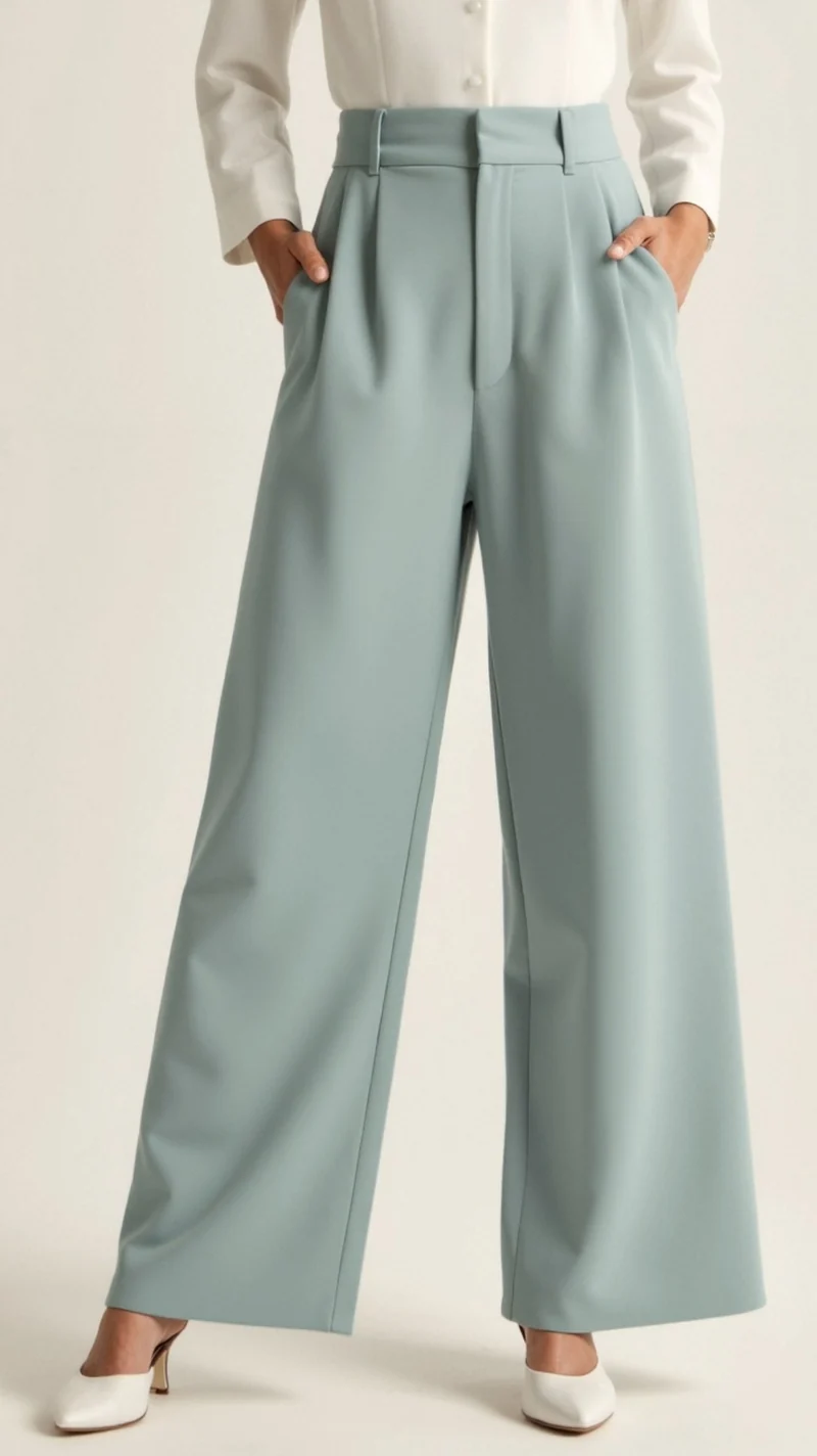 Gabriela | Damen Frühjahrs Hochtaillierte Weite Hose