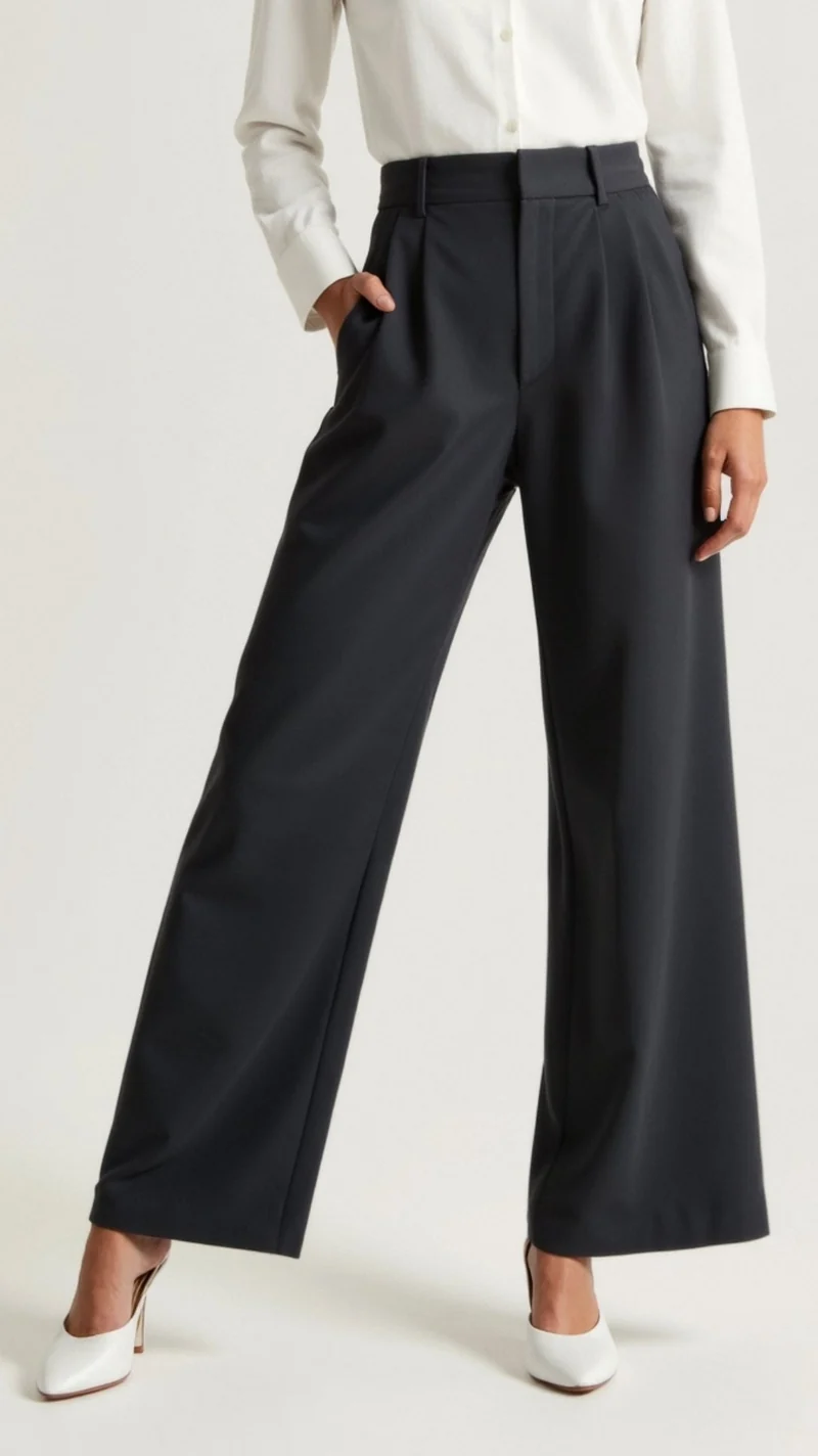 Gabriela | Damen Frühjahrs Hochtaillierte Weite Hose