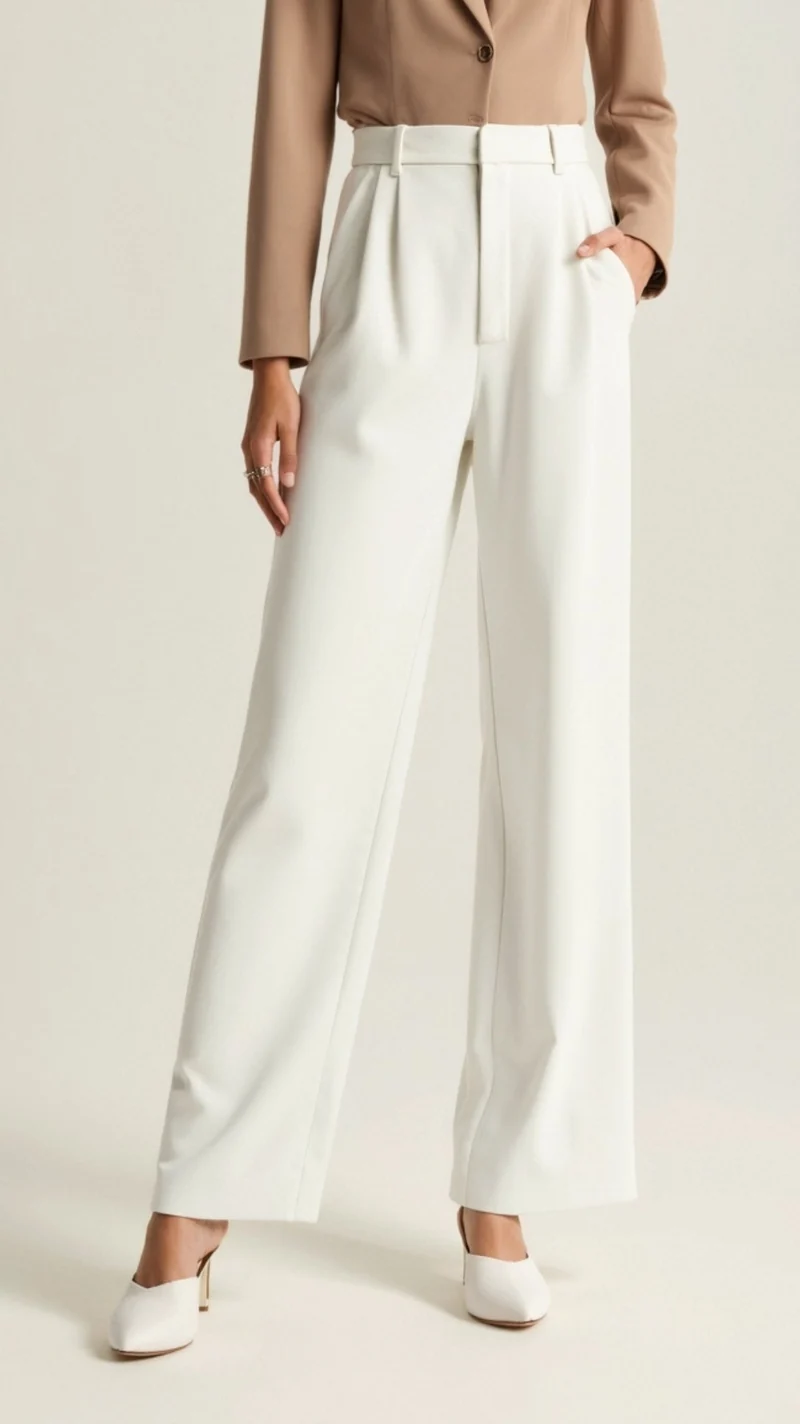 Gabriela | Damen Frühjahrs Hochtaillierte Weite Hose