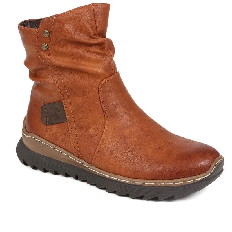 Casual Ankle Boots - PINYI38001 / 324 232 - Tan