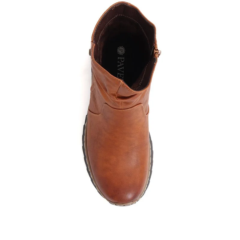 Casual Ankle Boots - PINYI38001 / 324 232 - Tan