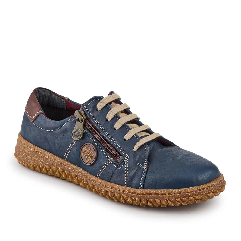 Loretta Leather Trainers - HAK38023 / 324 496 - Navy