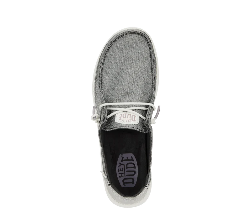 Hey Dude Damen-Mokassin Wendy Metallic Sparkle | Anthrazit