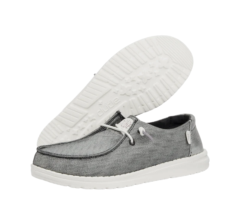 Hey Dude Damen-Mokassin Wendy Metallic Sparkle | Anthrazit