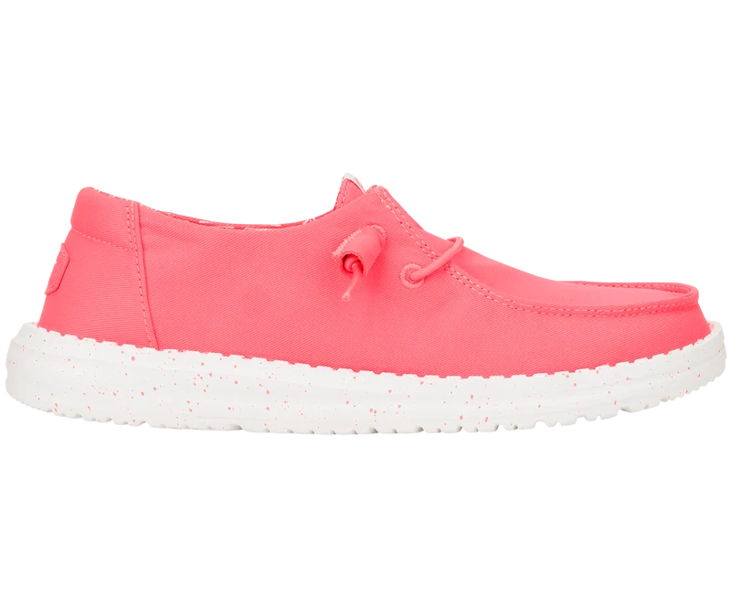 Hey Dude Damen-Mokassin Wendy aus Stretch-Canvas | Feuriges Korallenrot