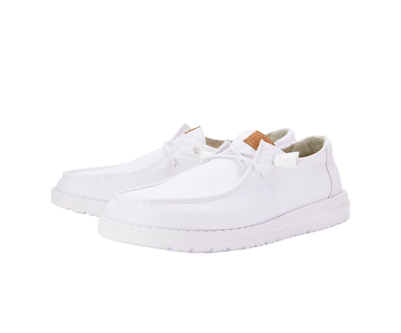 Hey Dude Damen-Mokassin Wendy aus Stretch-Canvas | Weiß