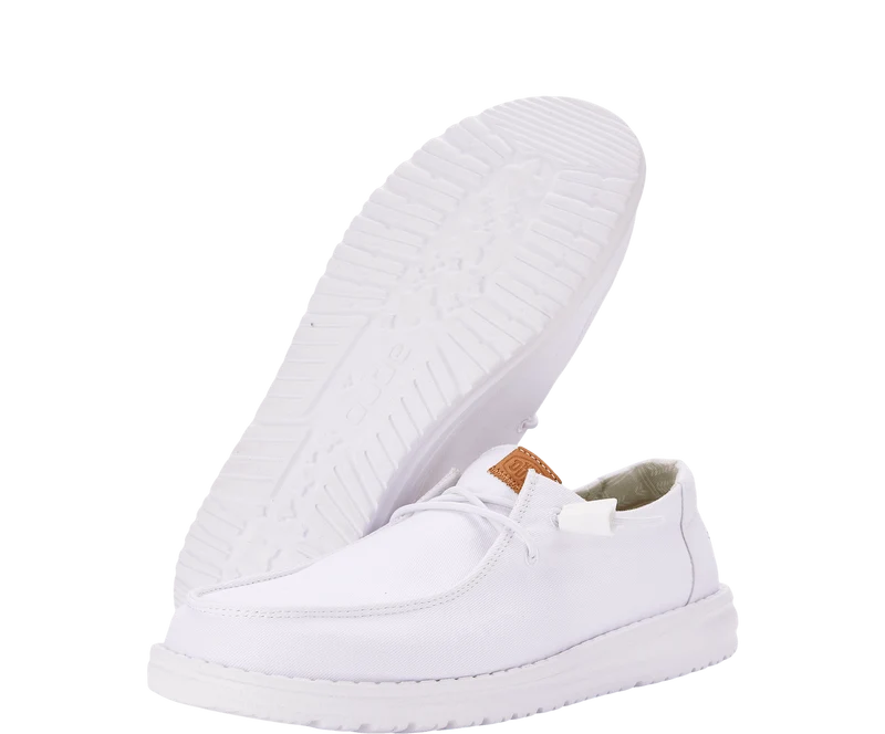 Hey Dude Damen-Mokassin Wendy aus Stretch-Canvas | Weiß