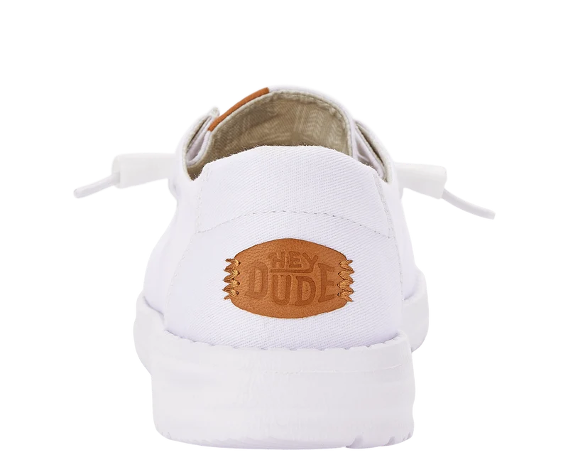 Hey Dude Damen-Mokassin Wendy aus Stretch-Canvas | Weiß