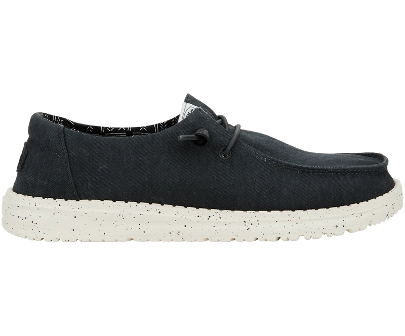 Hey Dude Wendy Damen-Mokassin aus Stretch-Canvas | Schwarz