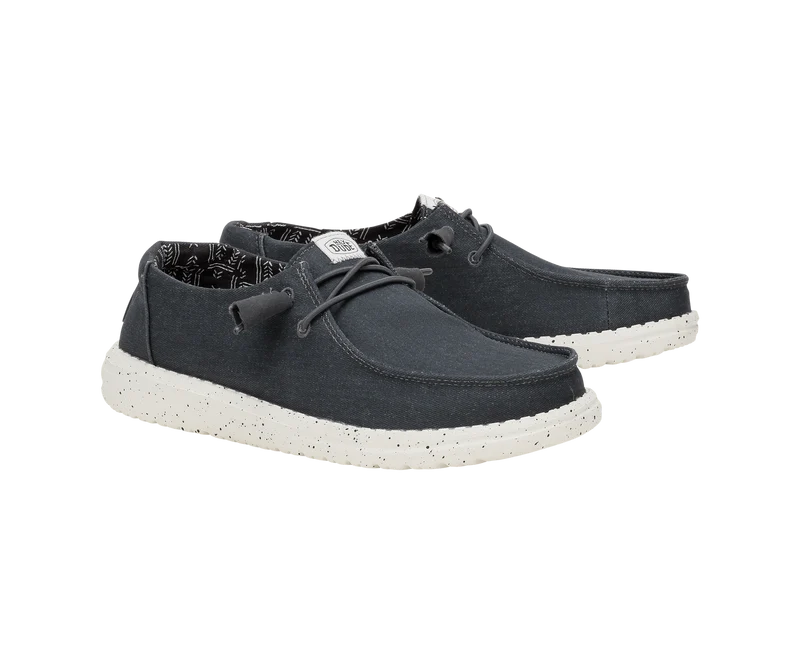 Hey Dude Wendy Damen-Mokassin aus Stretch-Canvas | Schwarz