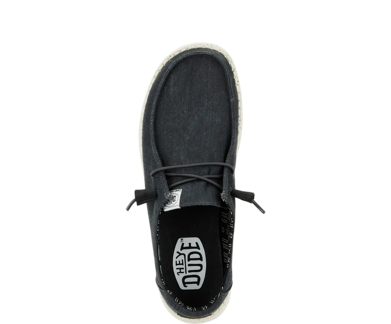 Hey Dude Wendy Damen-Mokassin aus Stretch-Canvas | Schwarz