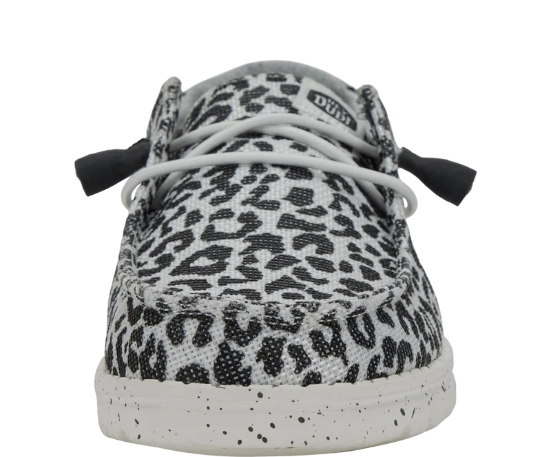 Hey Dude Damen-Mokassin Wendy mit Leopardenmuster | Schwarz/Grau