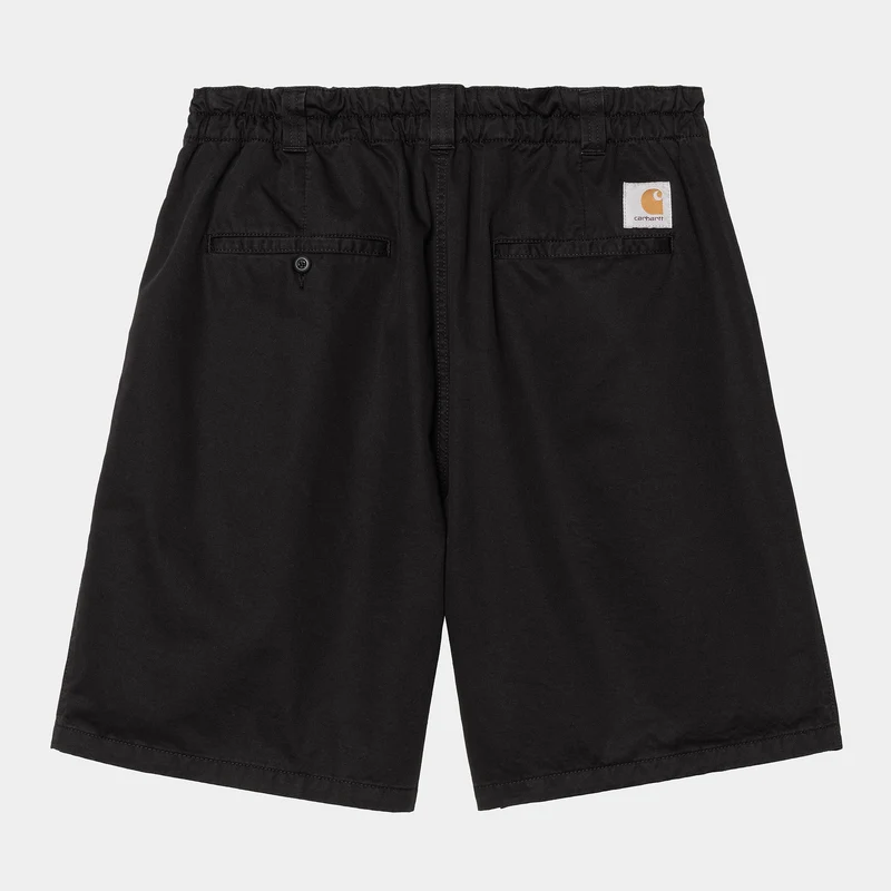 Carhartt WIP Herren Marv Lenexa Twill Shorts | Schwarz Stone Washed