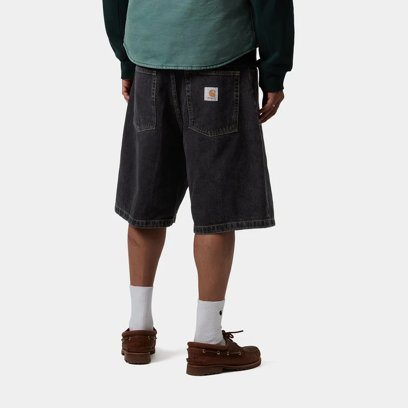 Carhartt WIP Herren Brandon Smith Denim-Shorts | Schwarz Stone Washed