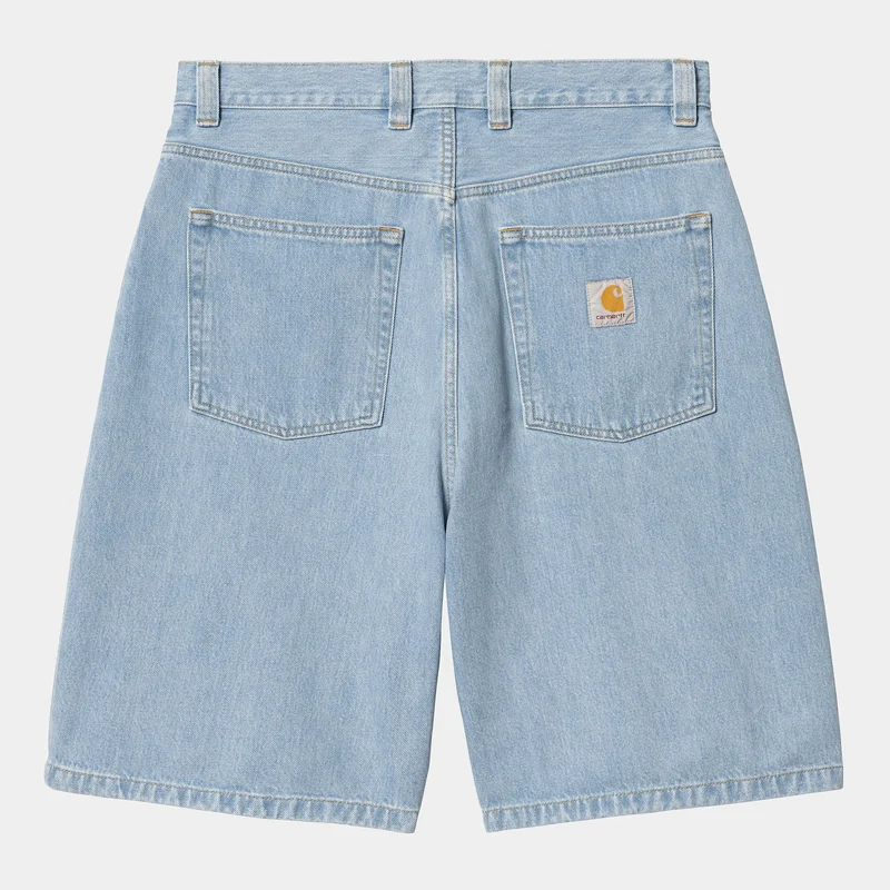 Carhartt WIP Herren Brandon Smith Denim-Shorts | Blau, Heavy Stone Bleached