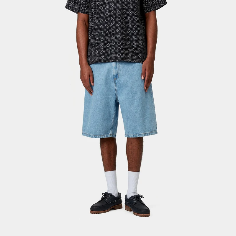 Carhartt WIP Herren Brandon Smith Denim-Shorts | Blauer Stein gebleicht