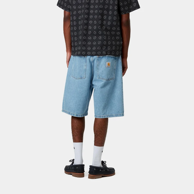 Carhartt WIP Herren Brandon Smith Denim-Shorts | Blauer Stein gebleicht