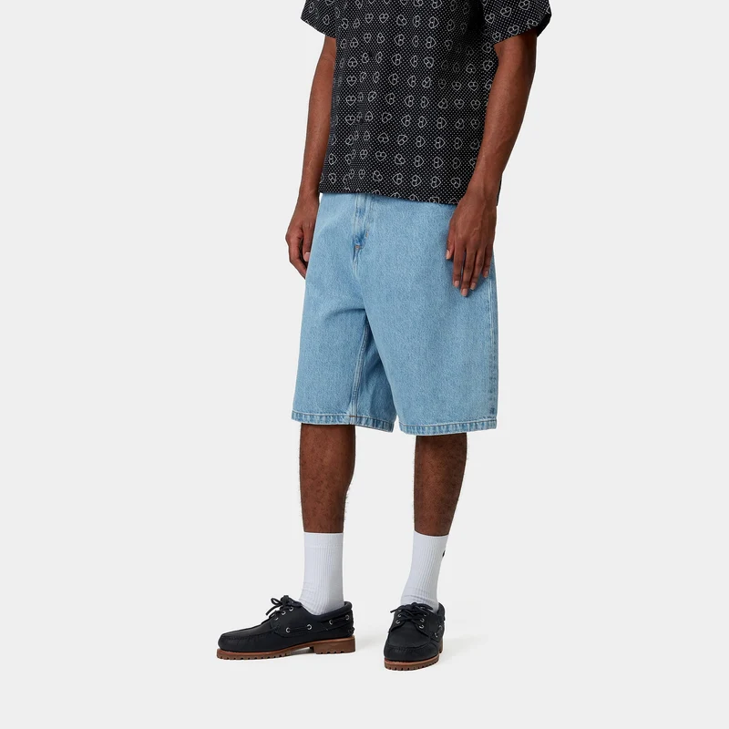 Carhartt WIP Herren Brandon Smith Denim-Shorts | Blauer Stein gebleicht
