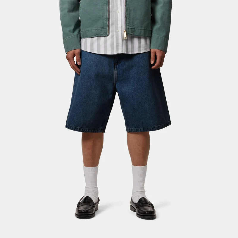Carhartt WIP Herren Brandon Smith Denim-Shorts | Blau Stone Washed