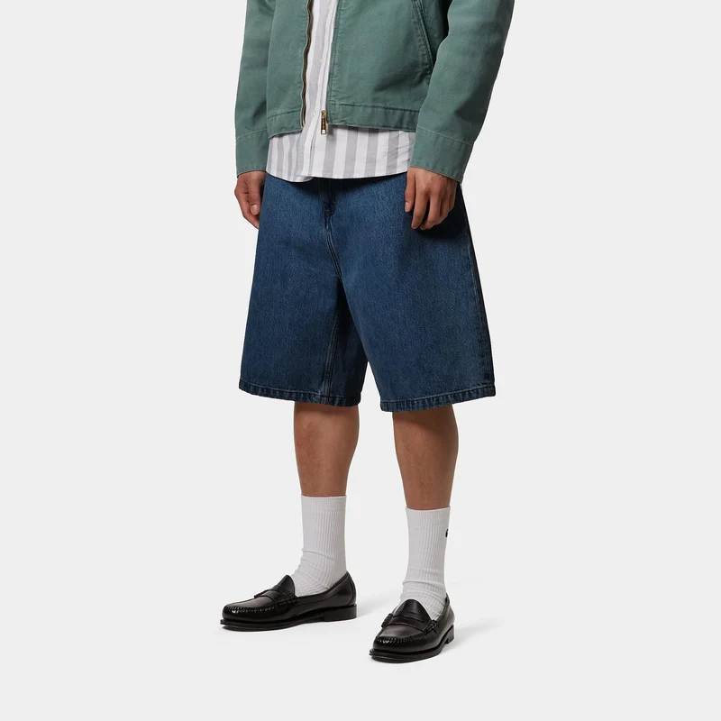 Carhartt WIP Herren Brandon Smith Denim-Shorts | Blau Stone Washed
