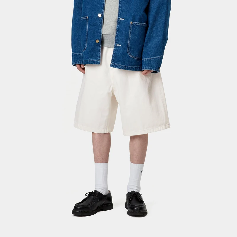 Carhartt WIP Herren Brandon Smith Denim-Shorts | Weiß