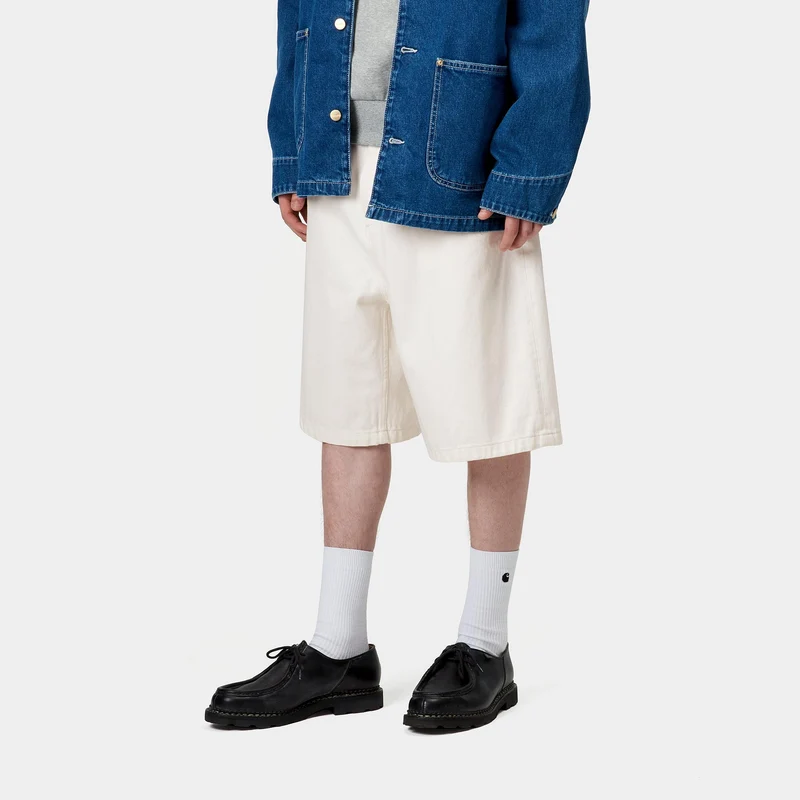 Carhartt WIP Herren Brandon Smith Denim-Shorts | Weiß