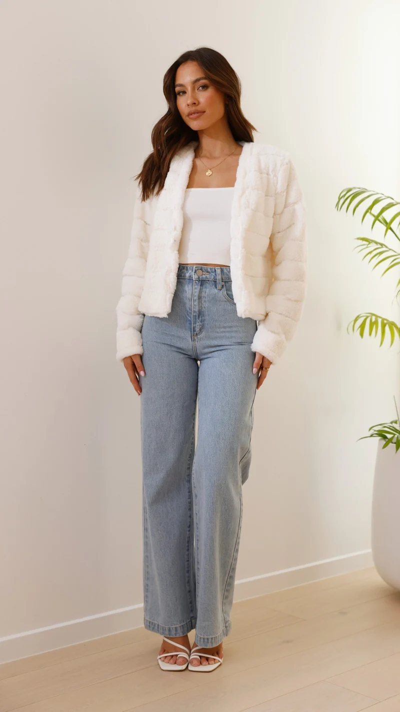 Emilia | Damen Kurze Freizeitjacke mit offenem Frontdesign