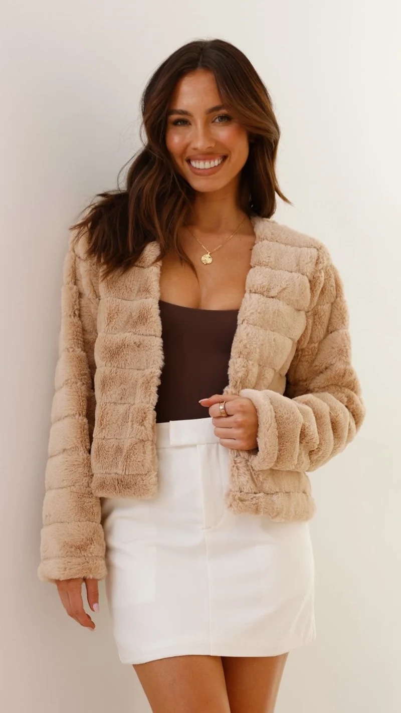Emilia | Damen Kurze Freizeitjacke mit offenem Frontdesign