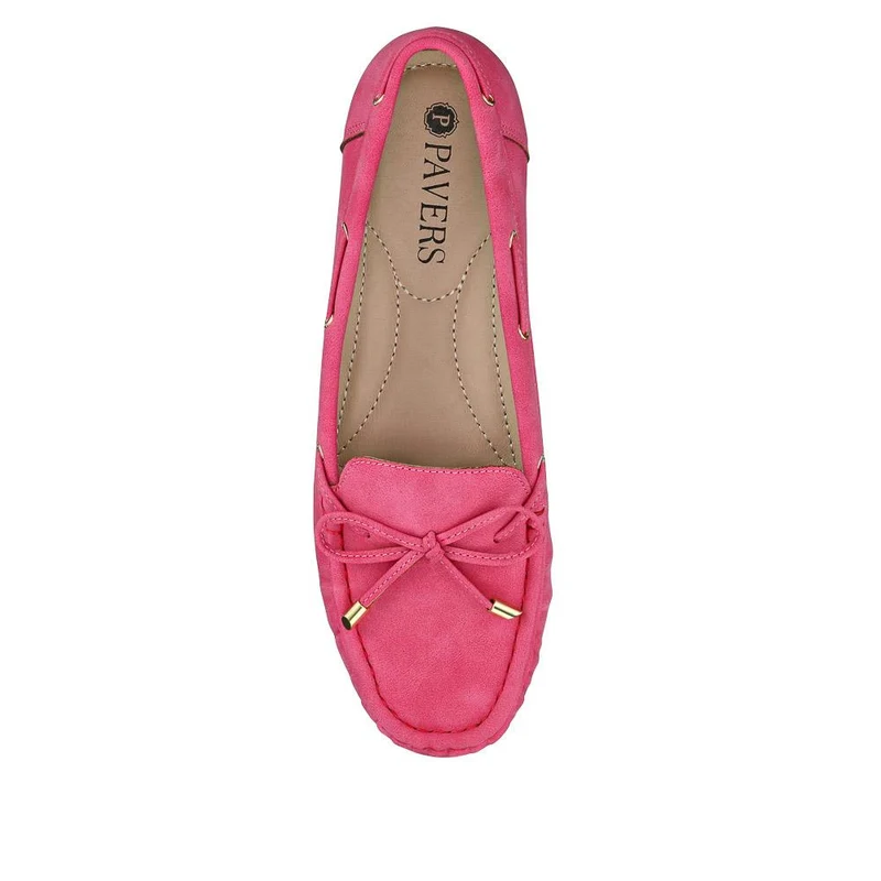 Bow Detailed Moccasins - BAIZH41038 / 327 316 - Fuschia