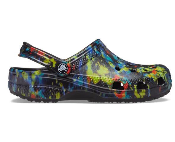 Crocs Unisex Classic Tie Dye Graphic Clog – Turq Tonic / Multi