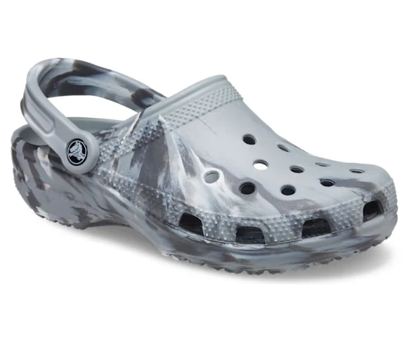 Crocs Unisex Classic Marbled Clog - Hellgrau / Mehrfarbig